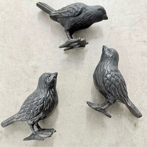 Set of 3 Cast Iron Decorative Birds. Spring. Easter. Decorative